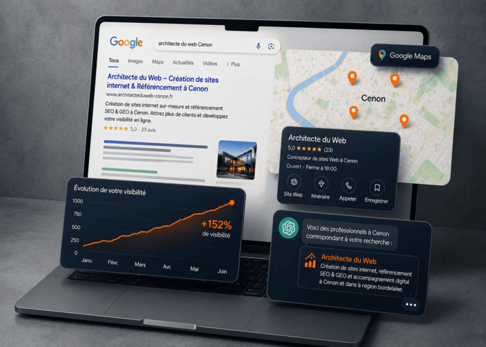 Référencement SEO et GEO à Cenon