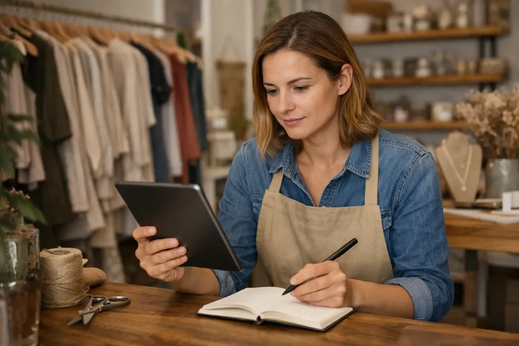quelle catégorie choisir sur Google Business Profile — Entreprise identifiant son activité principale avant de choisir sa catégorie Google