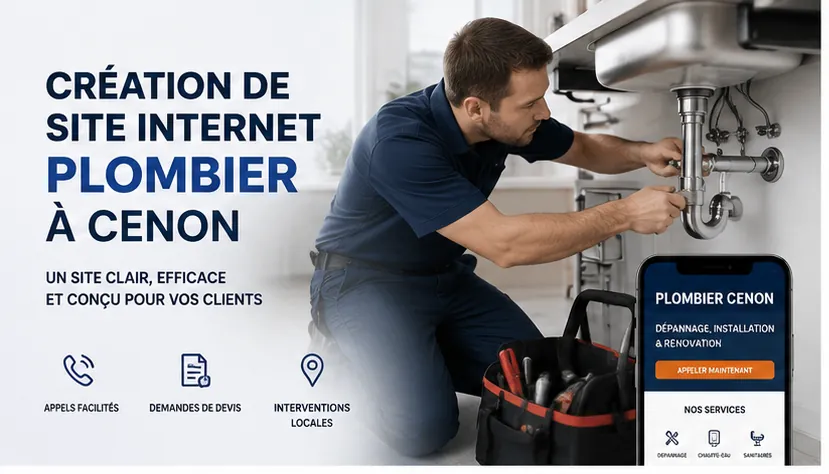 Création d’un site internet professionnel pour plombier à Cenon