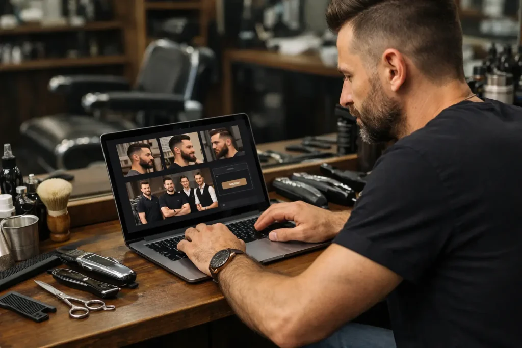 Planity ou site internet : que choisir pour un barber shop ? 4 Planity ou site internet — Site internet professionnel présentant l’univers d’un barber shop